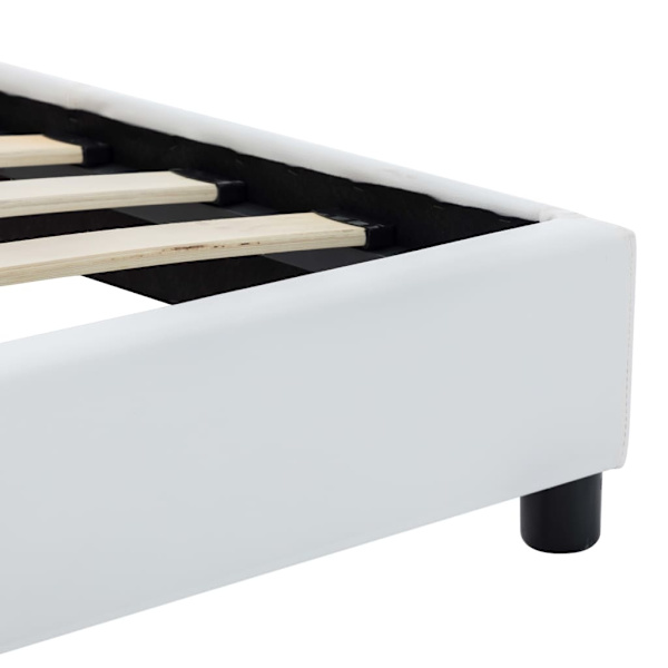 vidaXL Sängram vit konstläder 90x200 cm Vit