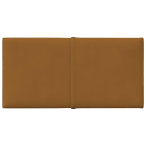 vidaXL Väggpaneler 12 st brun 30x15 cm sammet 0,54 m² Brun