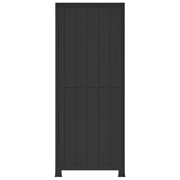 vidaXL Plastskåp 68x39x171,5 cm grå