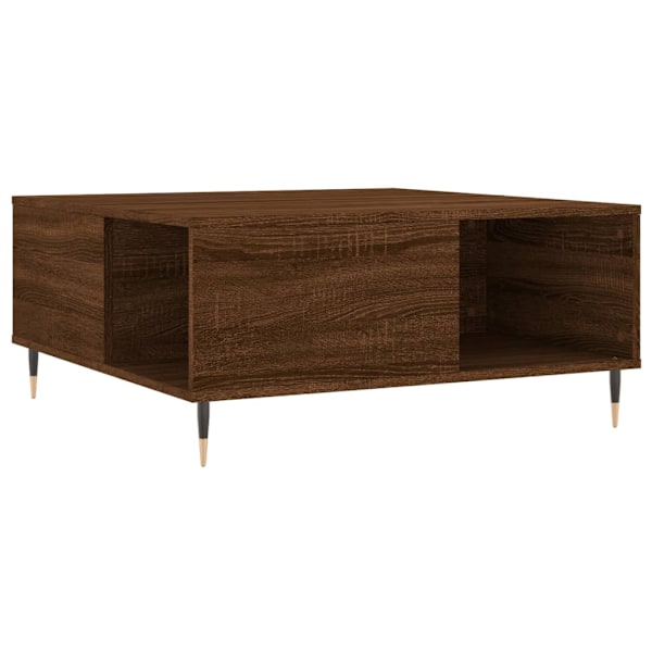 vidaXL Soffbord brun ek 80x80x36,5 cm konstruerat trä Brun
