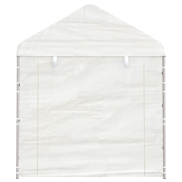 vidaXL Paviljong med tak vit 13,38x2,28x2,69 m polyeten Vit