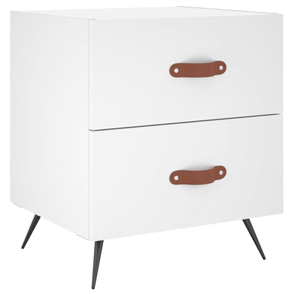vidaXL Sängbord vit 40x35x47,5 cm konstruerat trä Vit