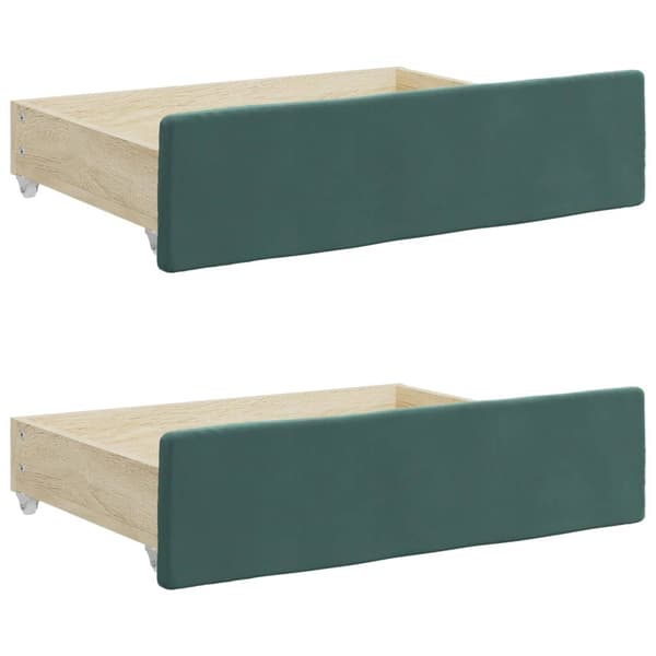 vidaXL Dagbädd utdragbar med lådor mörkgrön 80x200 cm sammet Grön