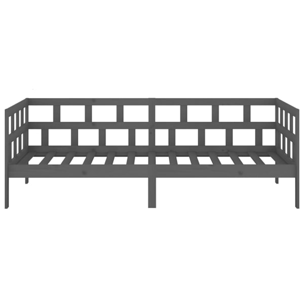vidaXL Dagbädd grå 80x200 cm massiv furu Grå