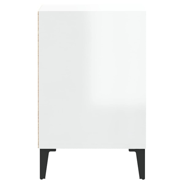 vidaXL Tv-bänk vit högglans 100x35x55 cm konstruerat trä Vit