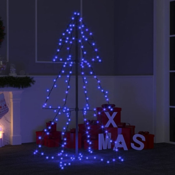 vidaXL Ljuskon för julgran 160 LED inne/ute 78x120 cm Blå