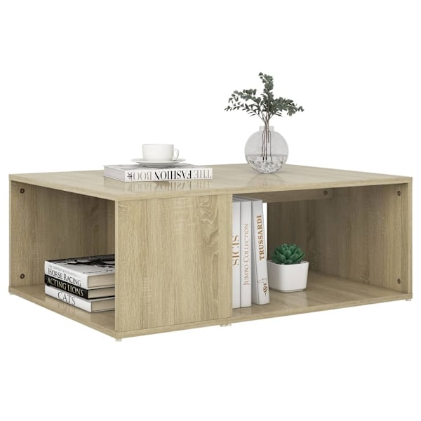 vidaXL Soffbord sonoma-ek 90x67x33 cm konstruerat trä Brun