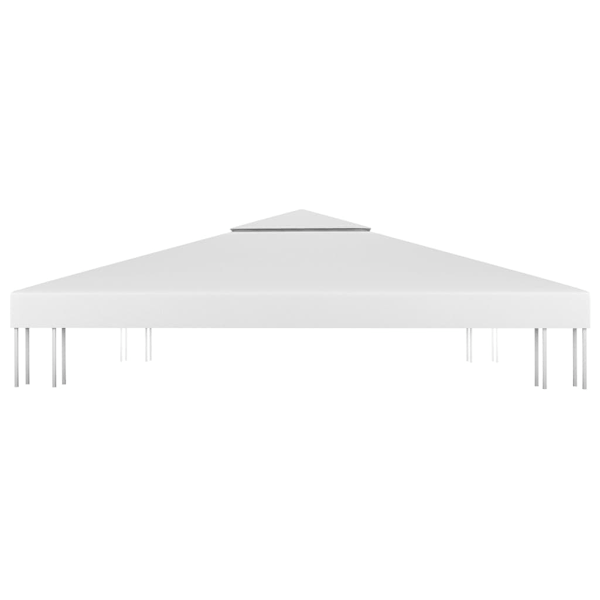 vidaXL Paviljongtak med ventilering 310 g/m² 4x3 m vit Vit