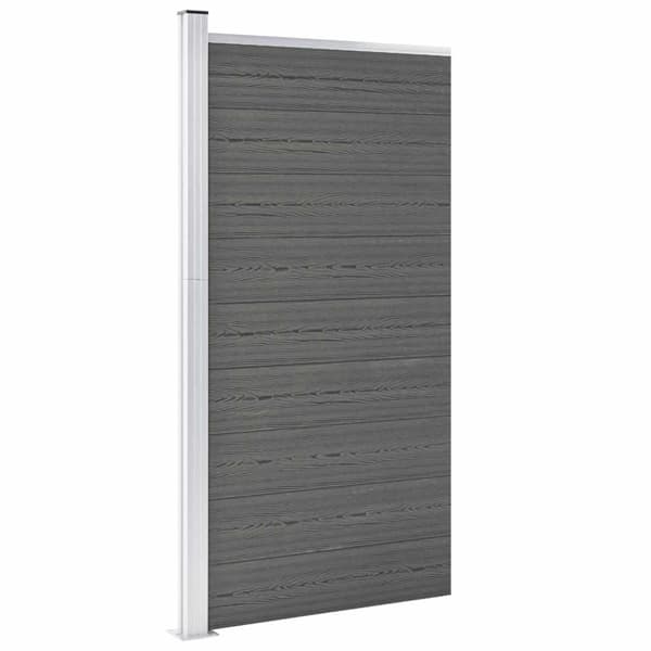 vidaXL Staketpanel WPC 95x186 cm grå grå
