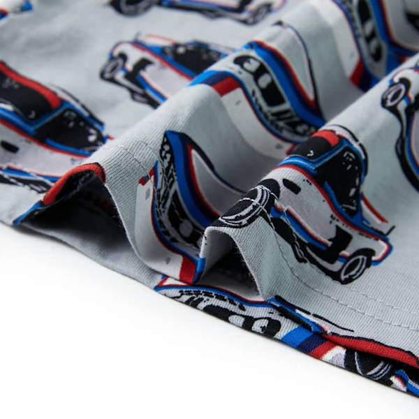 vidaXL Barnpyjamas med korta ärmar för barn grå 92 Grå