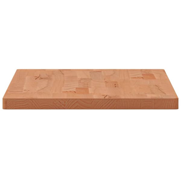 vidaXL Bordsskiva 80x40x2,5 cm rektangulär massivt bokträ Brun