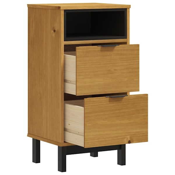 vidaXL Sängskåp FLAM 40x35x80 cm massiv furu Brun