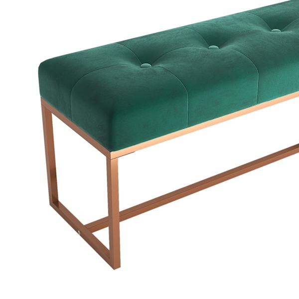 vidaXL Bänk mörkgrön 110x36x45 cm sammet Grön