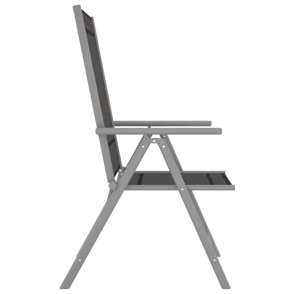 vidaXL Caféset 3 delar aluminium och textilen silver Silver