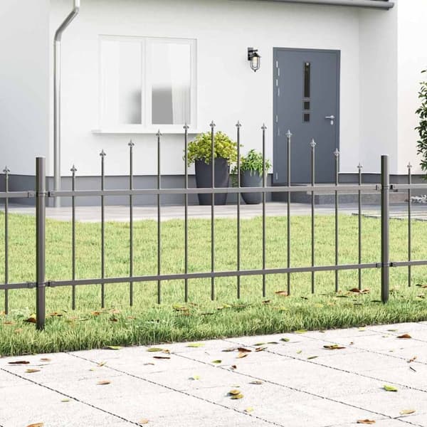 vidaXL Trädgårdsstängsel Woerden 7 pcs Grå Grå