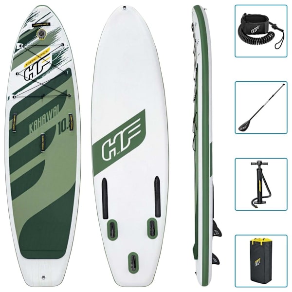 Bestway Uppblåsbar SUP-bräda Hydro-Force Kahawai Set 310x86x15 cm Grön