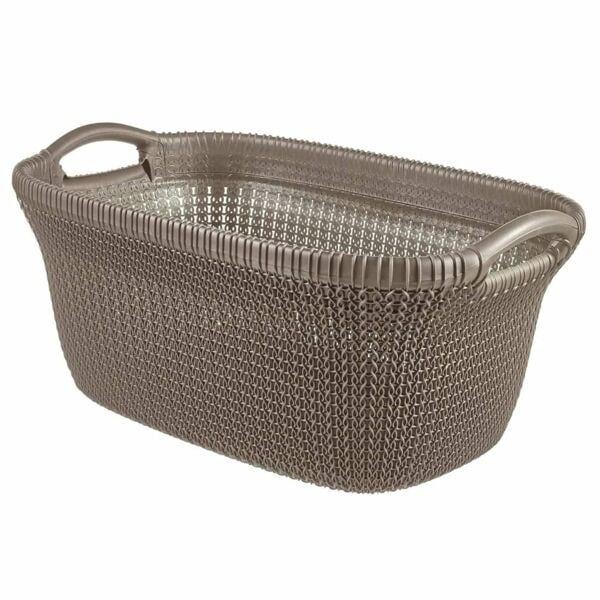 Curver Tvättkorg Knit 40L metallisk brun Brun