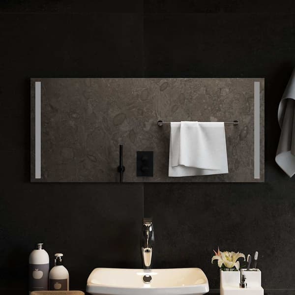 vidaXL Badrumsspegel LED 90x40 cm Transparent