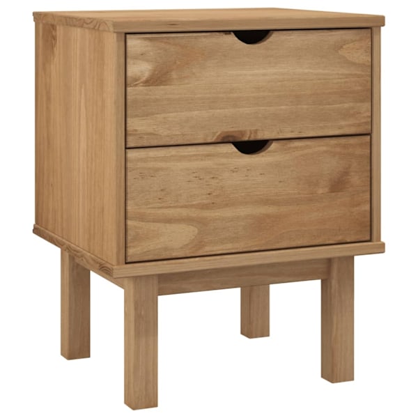 vidaXL Sängbord OTTA 45x39x57 cm massiv furu Brun