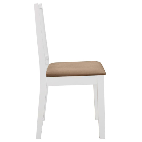 vidaXL Matgrupp 3 delar MDF vit Vit