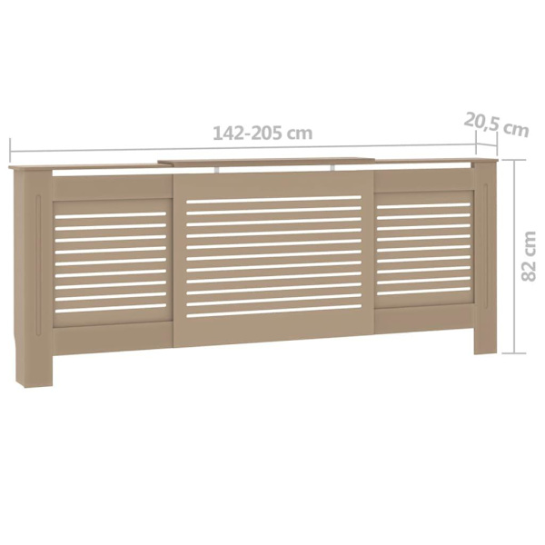 vidaXL Elementskydd MDF 205 cm Brun