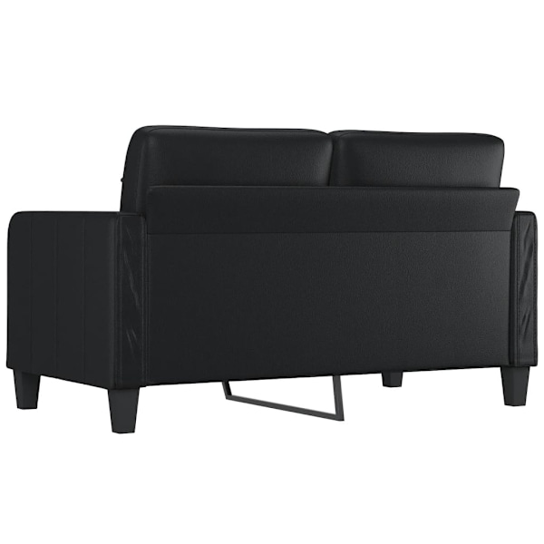 vidaXL 2-sitssoffa svart 140 cm konstläder Svart