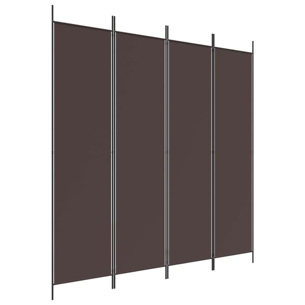 vidaXL Rumsavdelare 4 paneler brun 200x200 cm tyg Brun