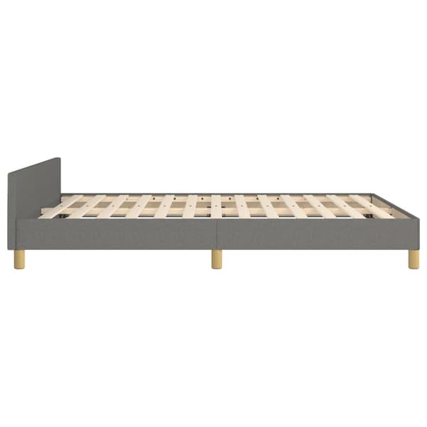 vidaXL Sängram utan madrass mörkgrå 140x200 cm tyg Grå