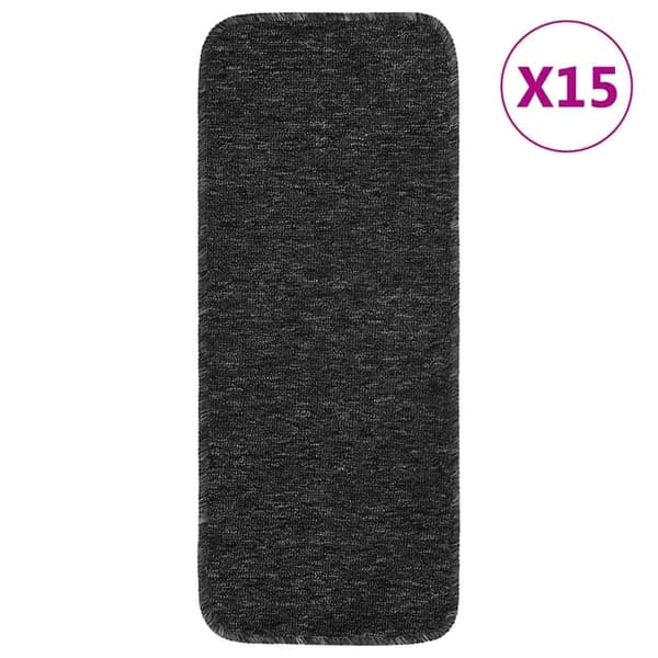 vidaXL Trappstegsmattor halkfri 15 st 60x25 cm antracit rektangulär Antracit
