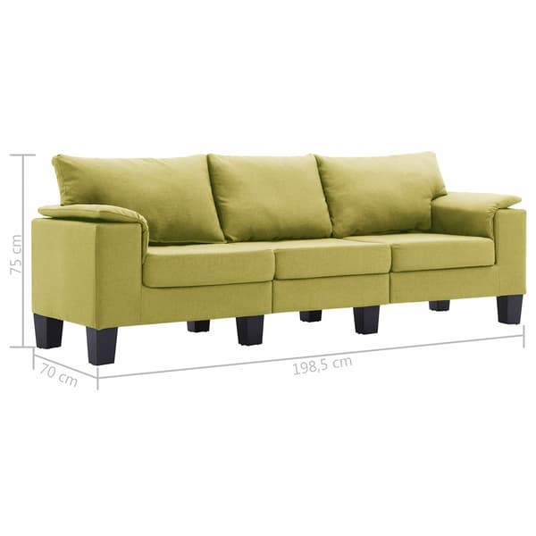 vidaXL Soffa Grön tyg Grön