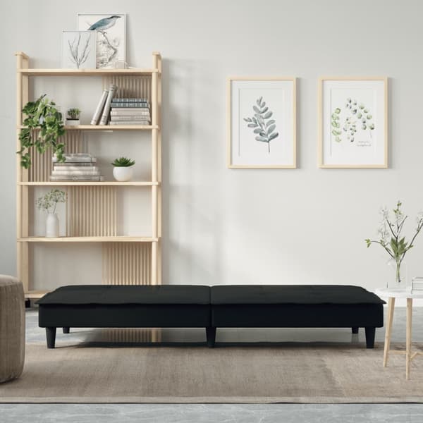 vidaXL Bäddsoffa svart tyg art