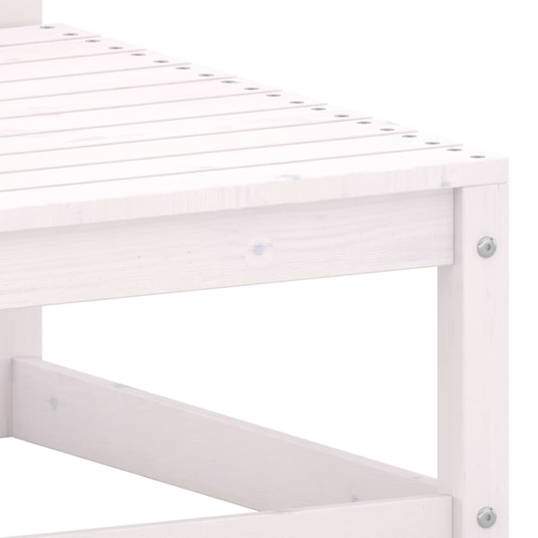 vidaXL Mittensoffor med antracit dynor 2 st massiv furu Vit