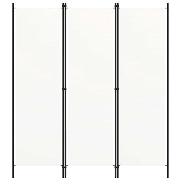 vidaXL Rumsavdelare 3 paneler vit 150x180 cm Vit