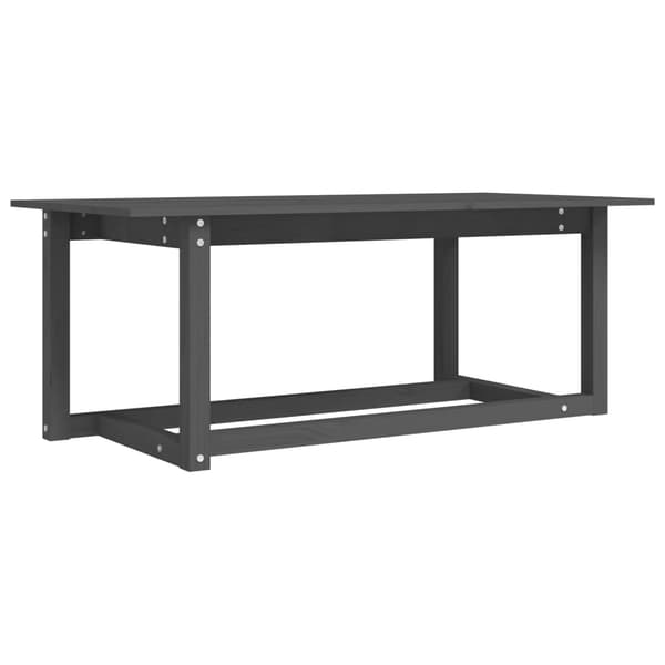 vidaXL Soffbord grå 110x55x45 cm massiv furu Grå