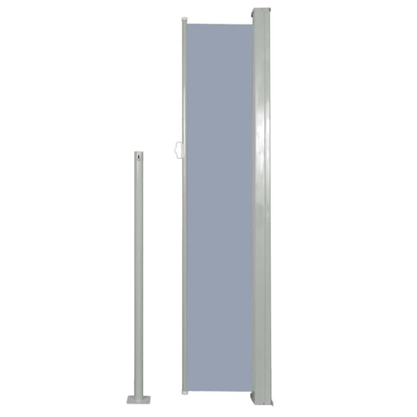 vidaXL Infällbar markis för uteplats 160 x 300 cm Grå grå