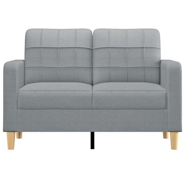vidaXL 2-sitssoffa ljusgrå 120 cm tyg Grå