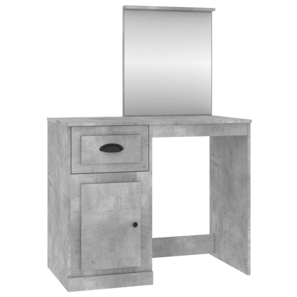 vidaXL Sminkbord med spegel betonggrå 90x50x132,5 cm konstruerat Grå