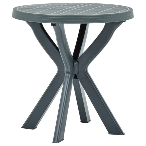 vidaXL Cafébord grön Ø70 cm plast Grön