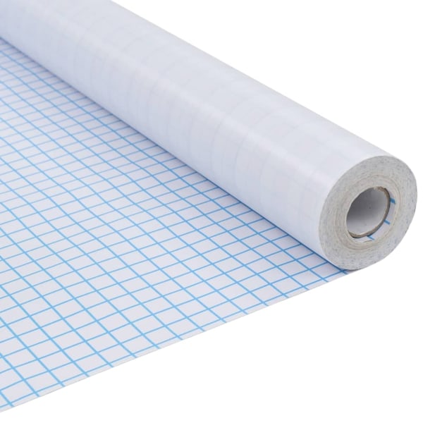 vidaXL Fönsterfilm frostad randig design 0,9x10 m PVC Vit