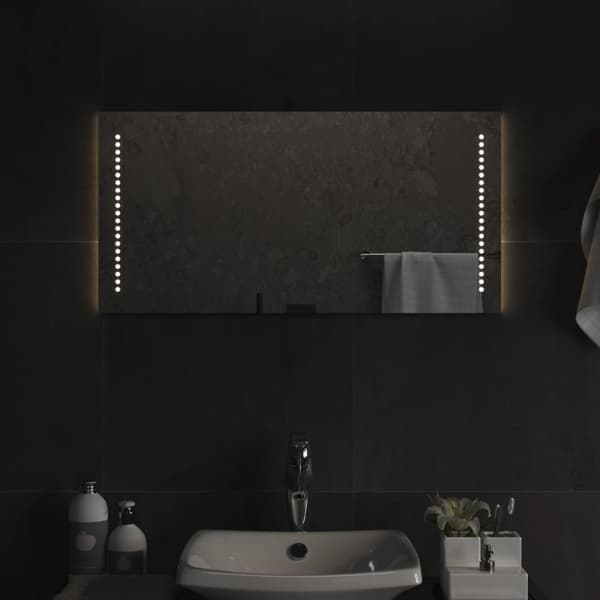 vidaXL Badrumsspegel LED 40x80 cm Transparent