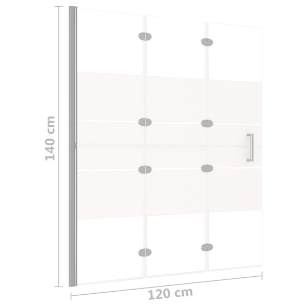 vidaXL Duschvägg vikbar ESG 120x140 cm vit