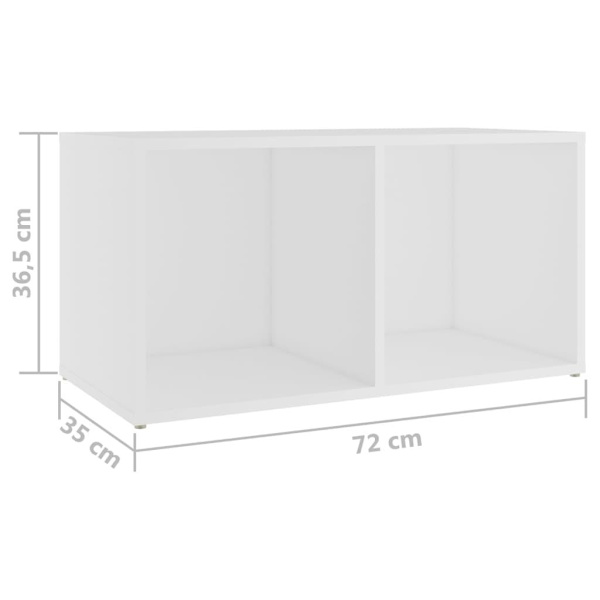 vidaXL TV-skåp 2 delar vit 72x35x36,5 cm konstruerat trä Vit