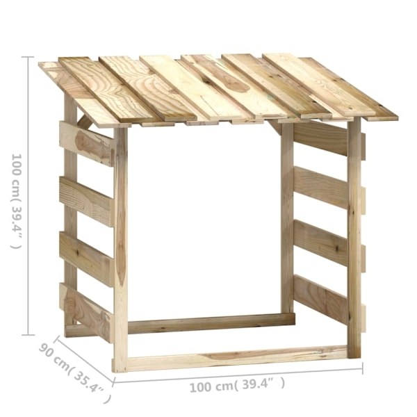vidaXL Pergola med tak 6 delar 100x90x100 cm impregnerad furu Brun