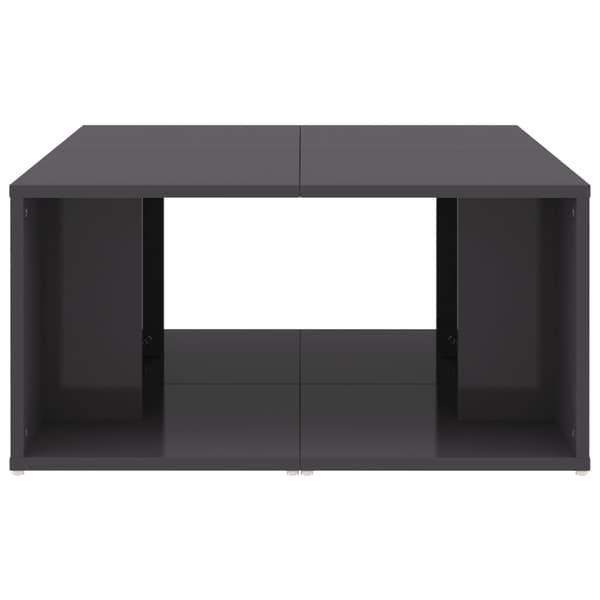 vidaXL Soffbord 4 st grå högglans 33x33x33 cm konstruerat trä grå