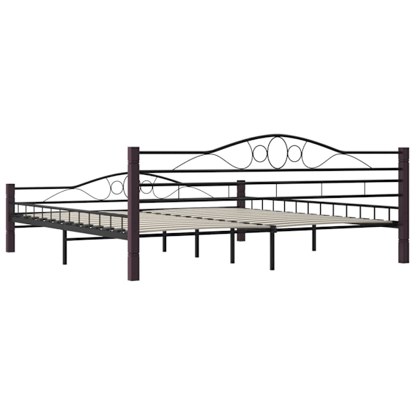 vidaXL Sängram svart metall 200x200 cm Svart