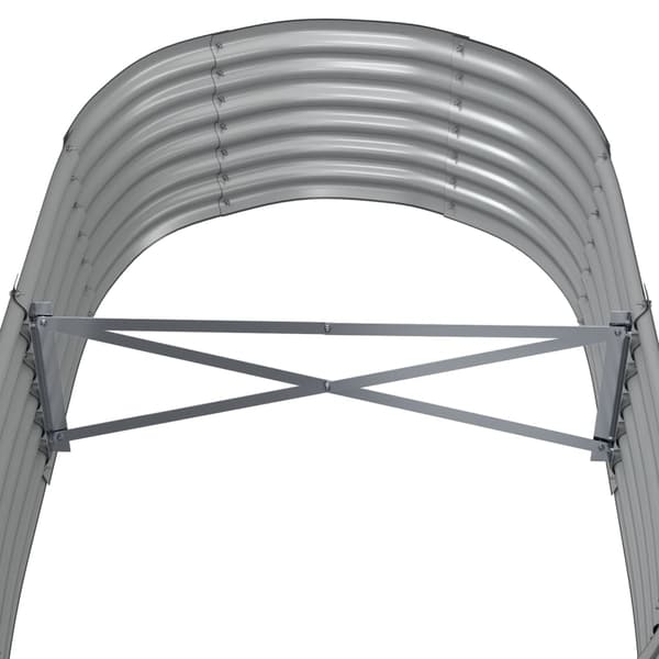 vidaXL Odlingslåda galvaniserat stål 152x80x36 cm grå Grå