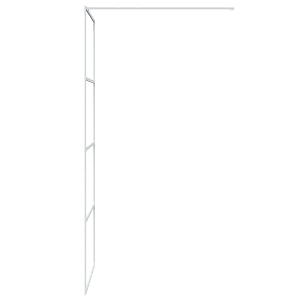 vidaXL Duschvägg vit 80x195 cm klart ESG-glas Vit