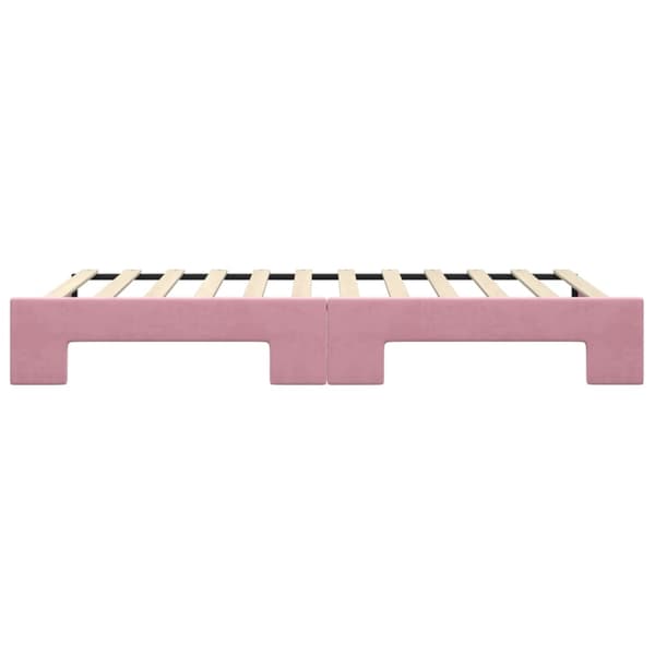 vidaXL Dagbädd utdragbar rosa 100x200 cm sammet Rosa