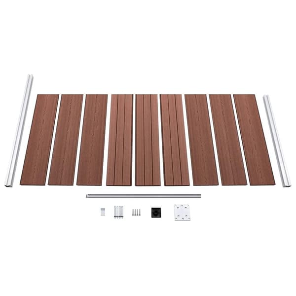 vidaXL Staketpanel WPC 95x186 cm brun Brun