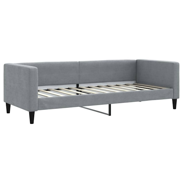 vidaXL Dagbädd utdragbar ljusgrå 80x200 cm tyg Grå